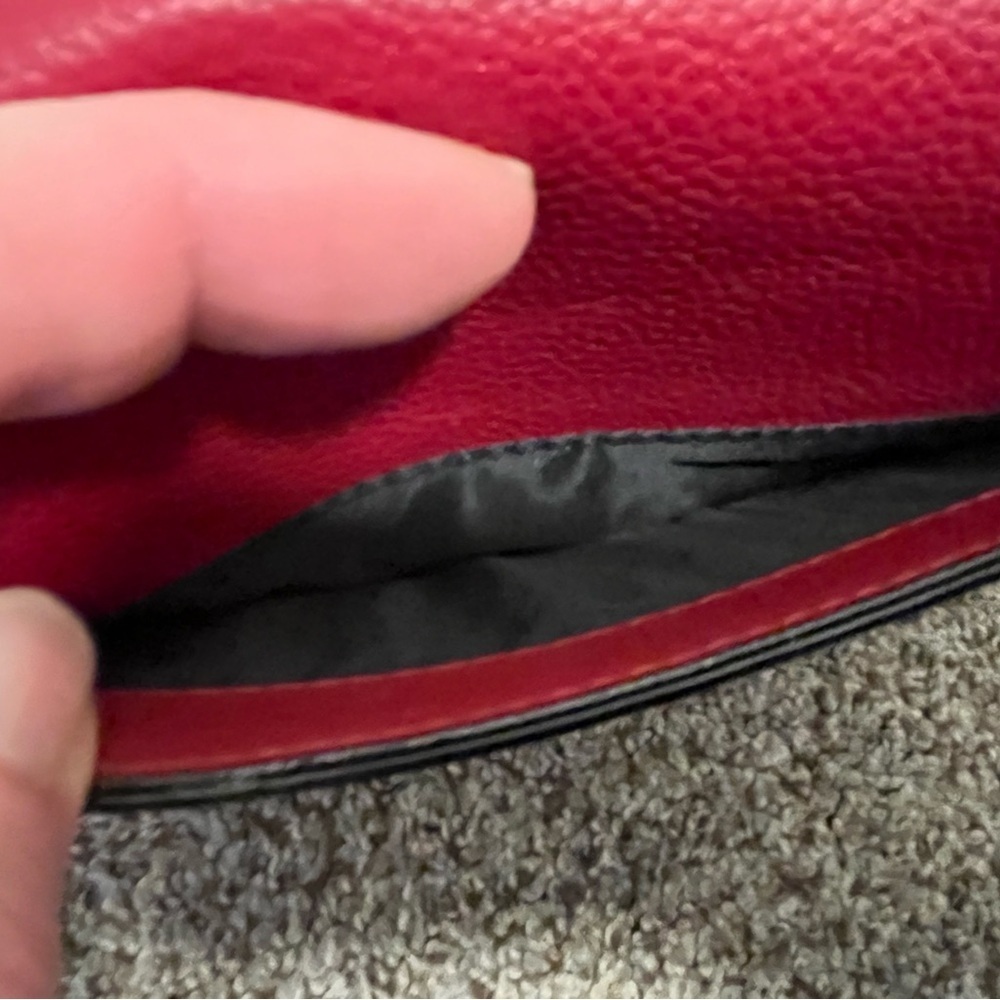 Victoria's Secret Red Clutch/Purse with Gold Accents - Picture 10 of 14